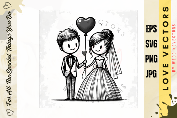 C4944: Capturing Modern Matrimony in Vector Art
