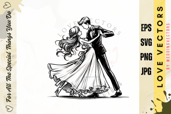 C5017: Crafting Visual Romance with Wedding Couple and Love Vectors