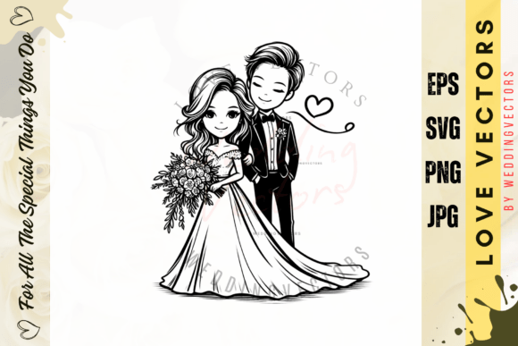 Celebrating Love: The Artistry of Wedding Couple and Love Vectors