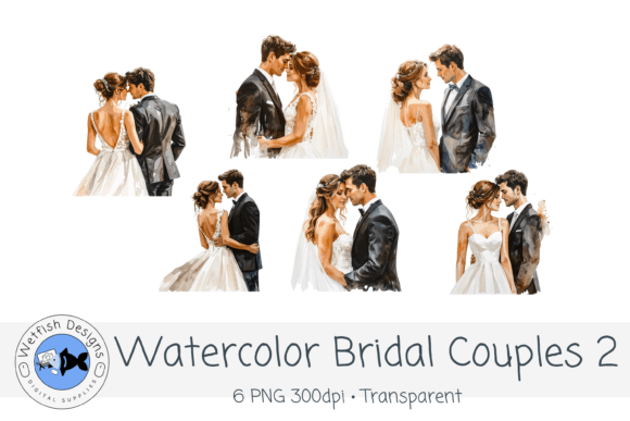 Elegant Watercolor Wedding Illustrations for Modern Designers