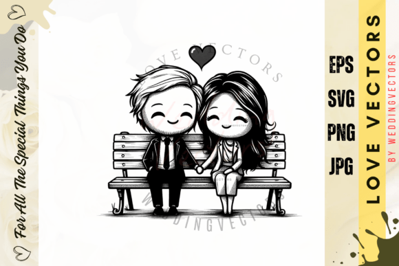 Enchanting Romance: Using Wedding Couple Vectors in Design