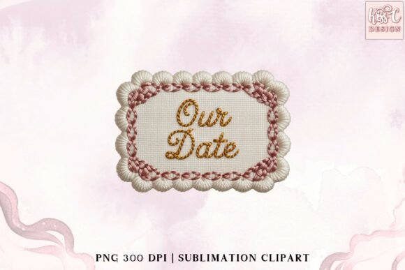 Our Date Embroidered Wedding Label: A Designer's Versatile Asset