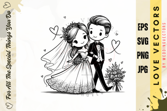 Romantic Vectors for Wedding Design and Branding