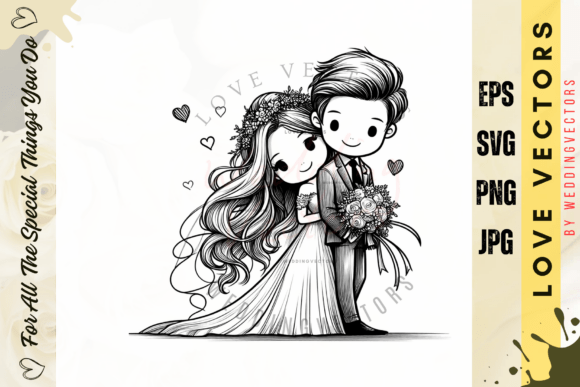 The C4908 Vector Set: Capturing Romance in Minimalist Design