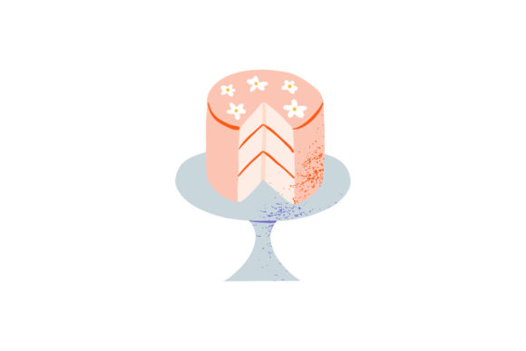 The Sweetest Way to Celebrate: Hand Drawn Cute Wedding Birthday Cake