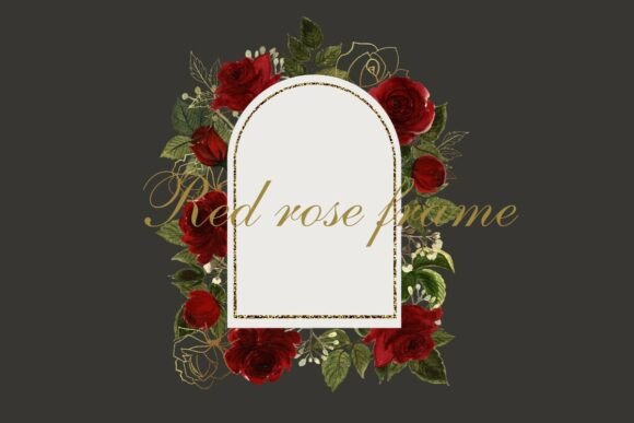 Timeless Romance: Designing with a Red Rose Floral Arch Frame