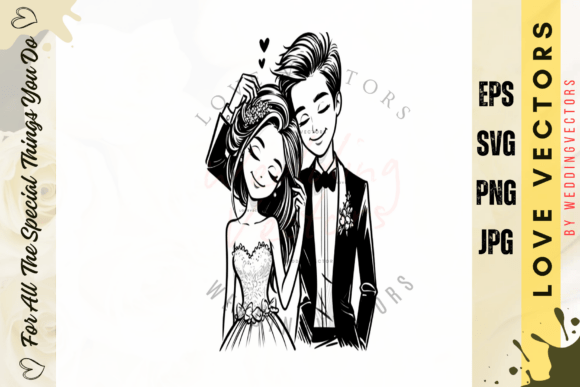 Wedding Couple and Love Vectors: Capturing Timeless Romance