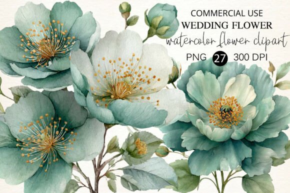 Wedding Flower Clipart: 27 PNG Files for Your Projects